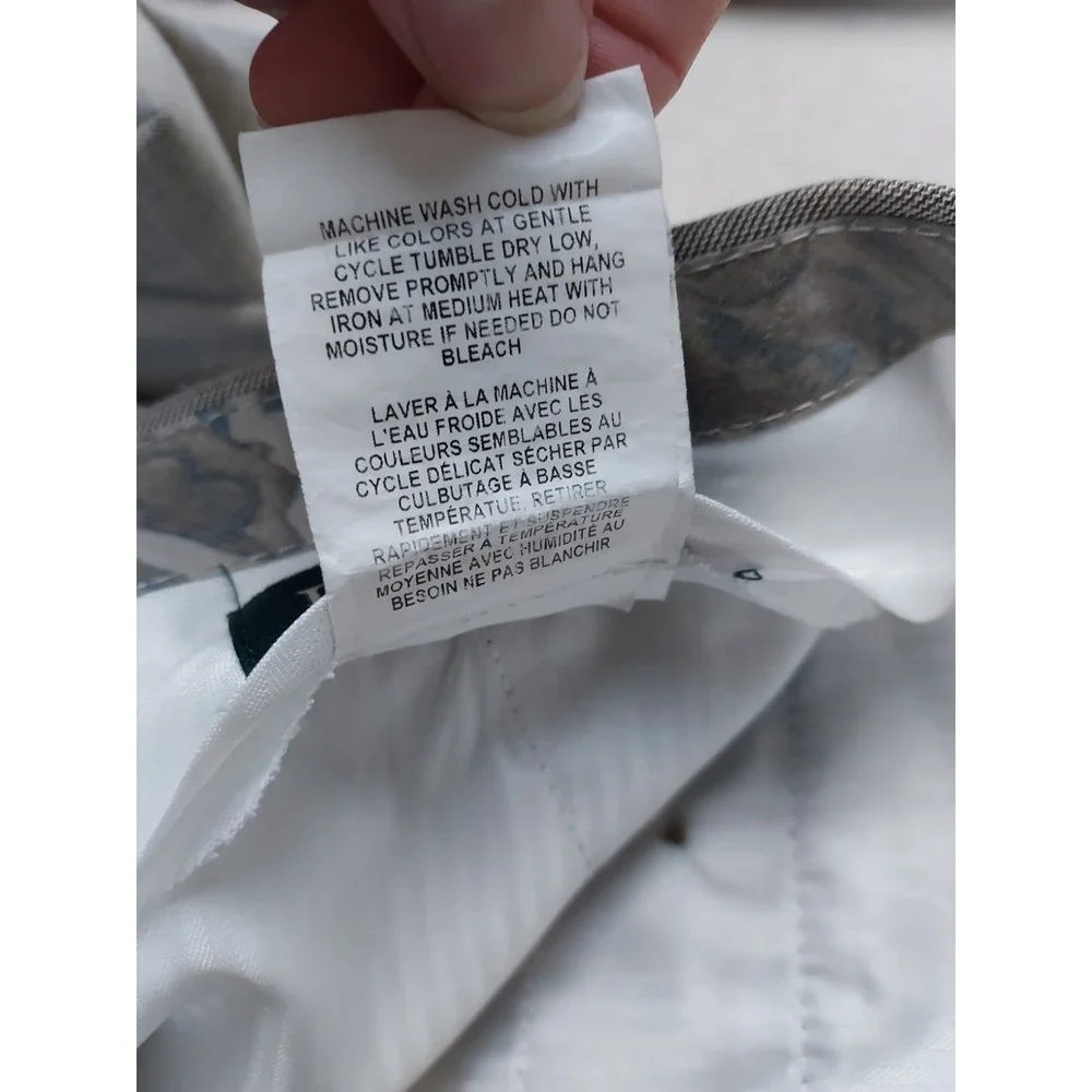 Lauren Ralph Lauren Mens 32x32 Gray Flat Front Stretch Dress Pants Career Slacks